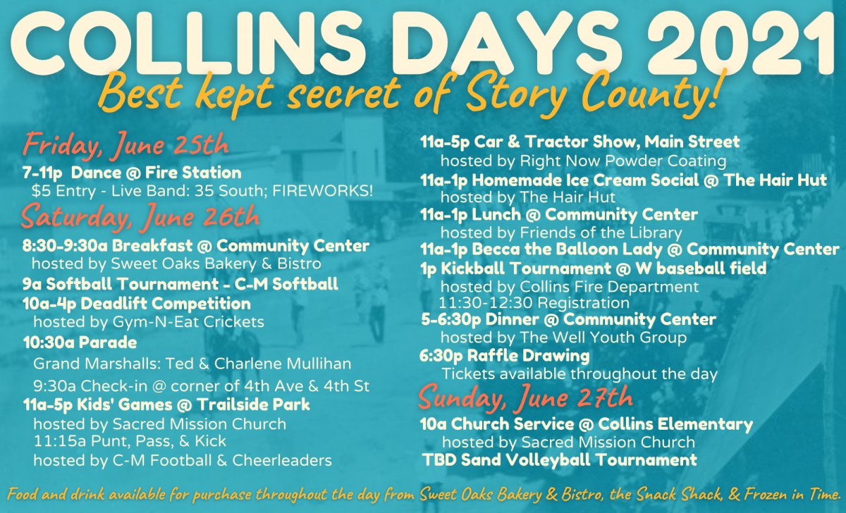 Collins Days Events City of Collins Iowa
